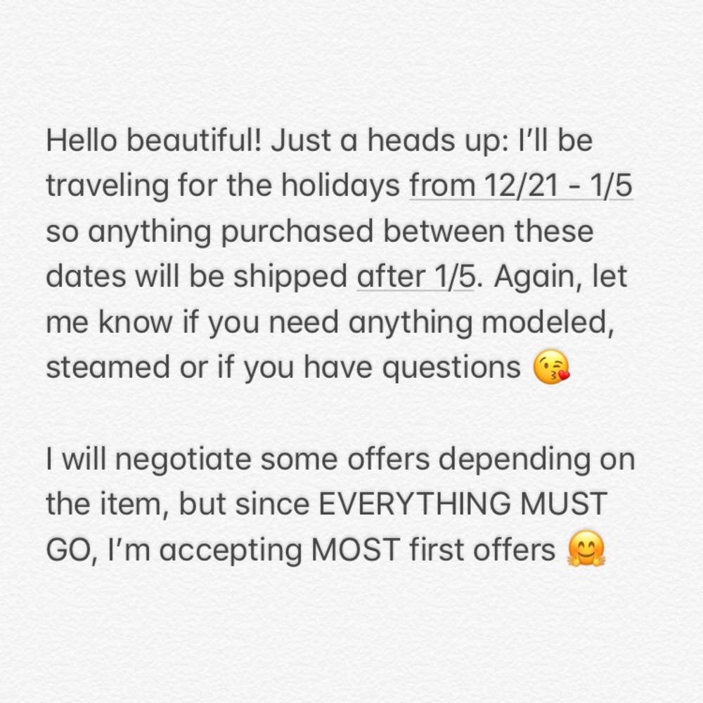 I will be out of town 12/21 - 1/5